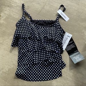 NEW miracle suit polkadot tier tankini top